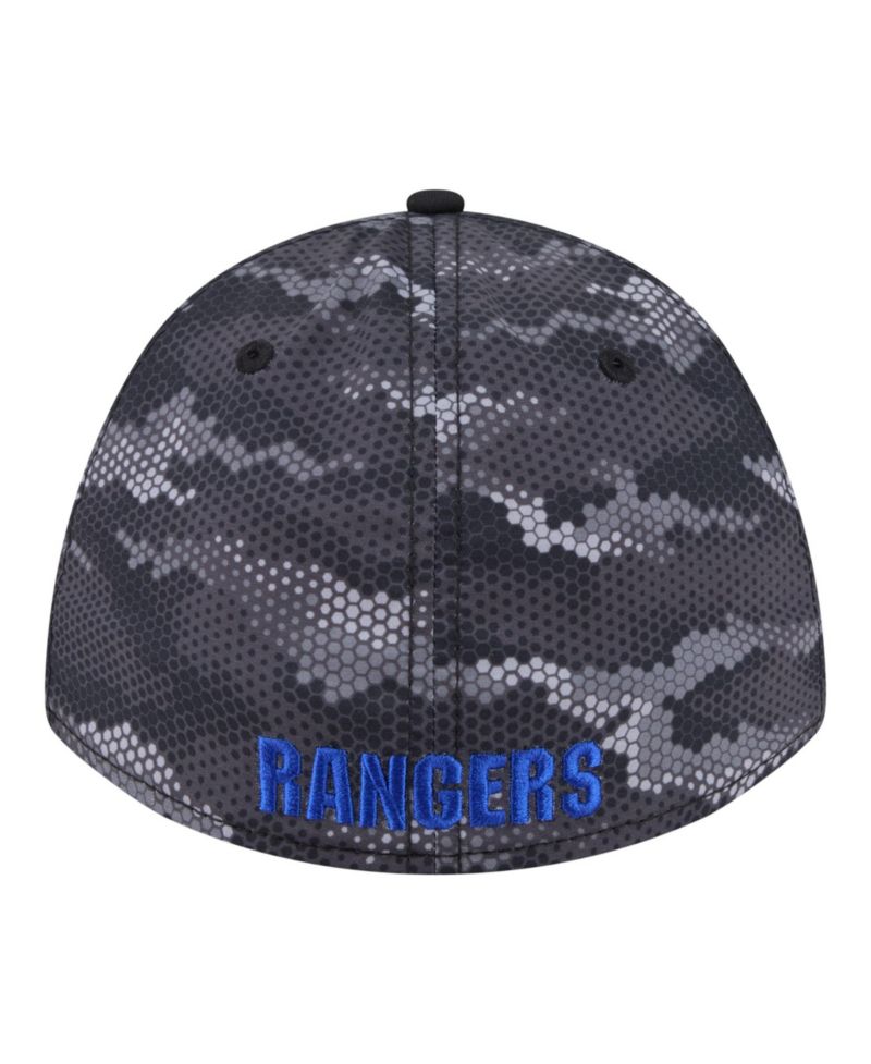 Men's Black New York Rangers Zero Dark 39THIRTY A-Frame M-Crown Flex Hat