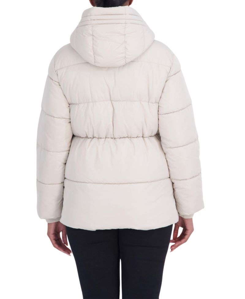 Women's Hooded Puffer Mid-Length Coat
