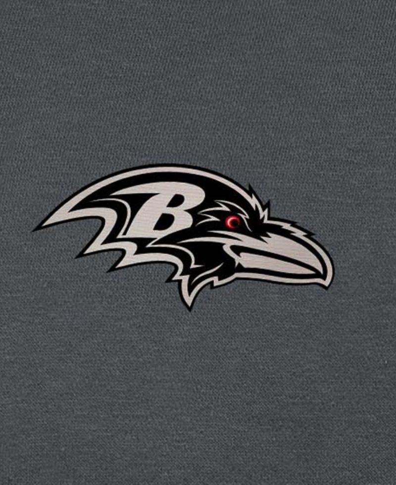 Men's Charcoal Baltimore Ravens Brushed Carbon Victory Pullover Hoodie