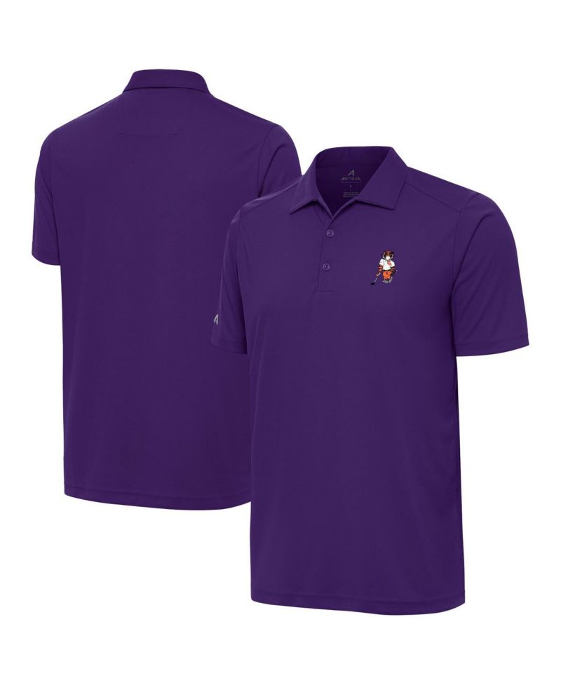 Men's Purple Clemson Tigers Golfer Tribute Polo Shirt
