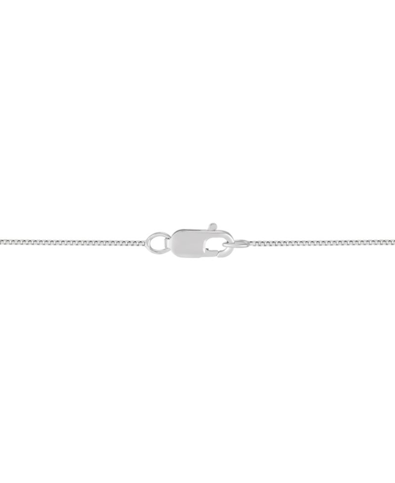 Lab Grown Sapphire (5 ct. t.w.) & Lab Grown Diamond (1/10 ct. t.w.) 18" Pendant Necklace in 14k White Gold
