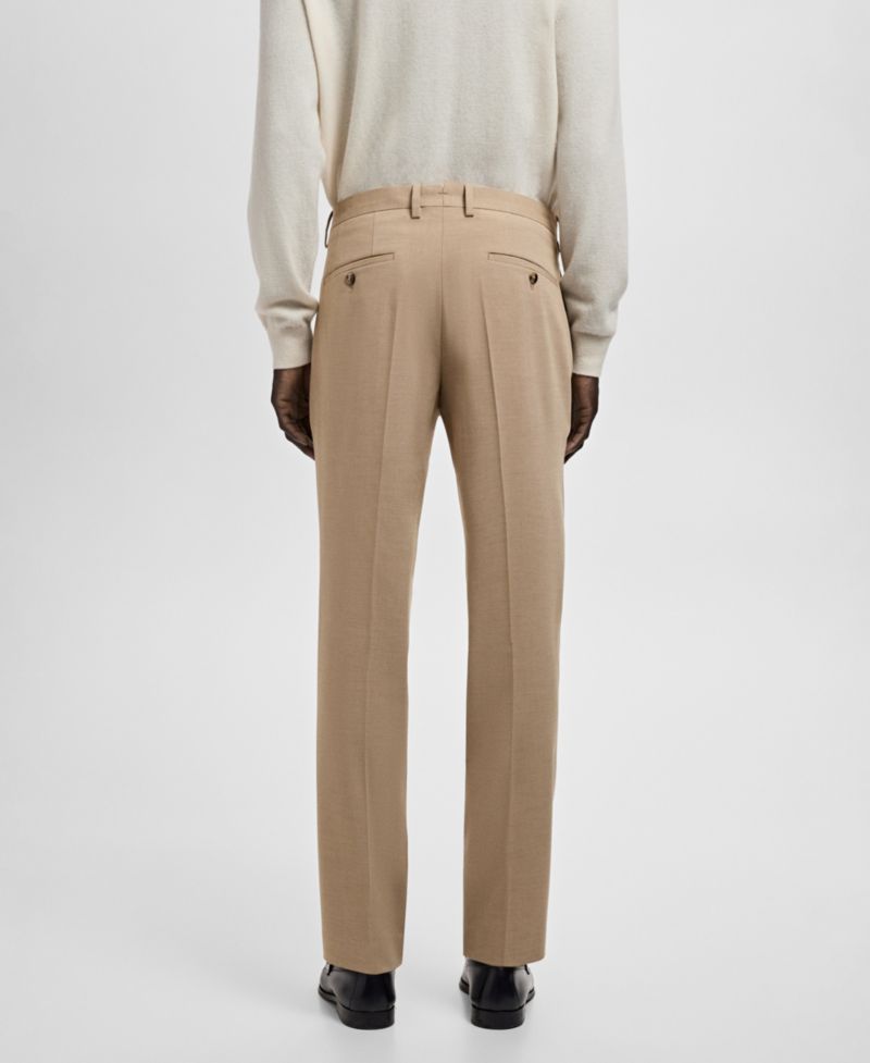 Men's Stretch Fabric Super Slim-Fit Suit Pants
