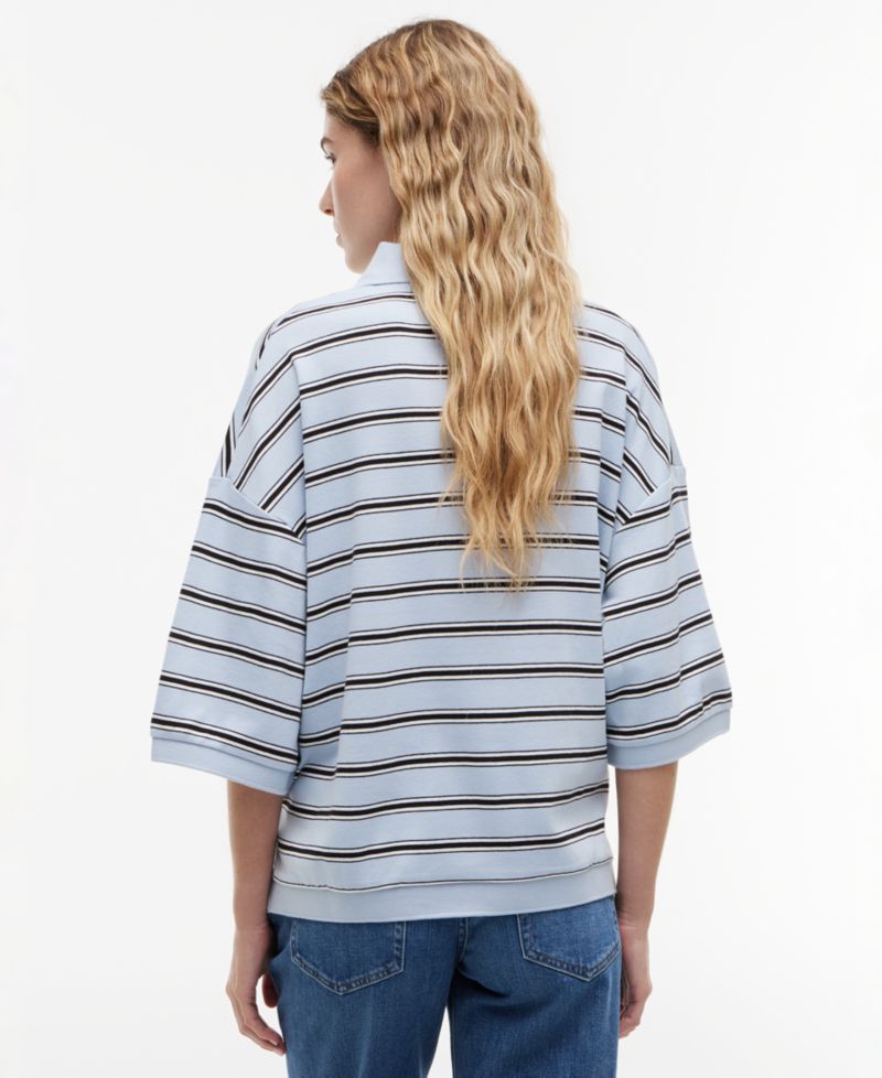 Women's Multi-Stripe Oversized Polo Shirt