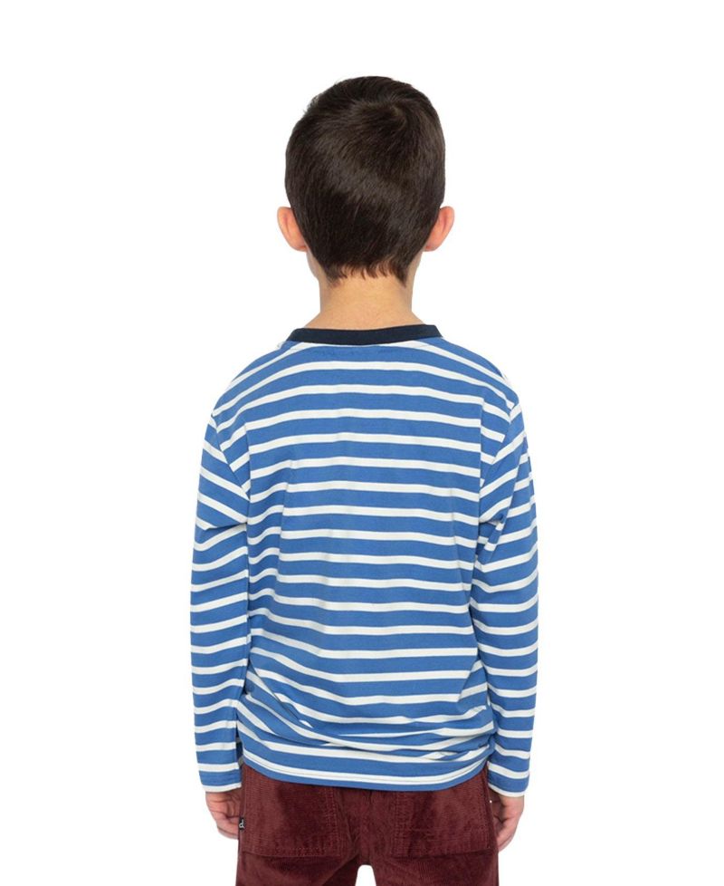 Little and Big Boy 6- 12 Long Sleeve T-Shirt Stripes