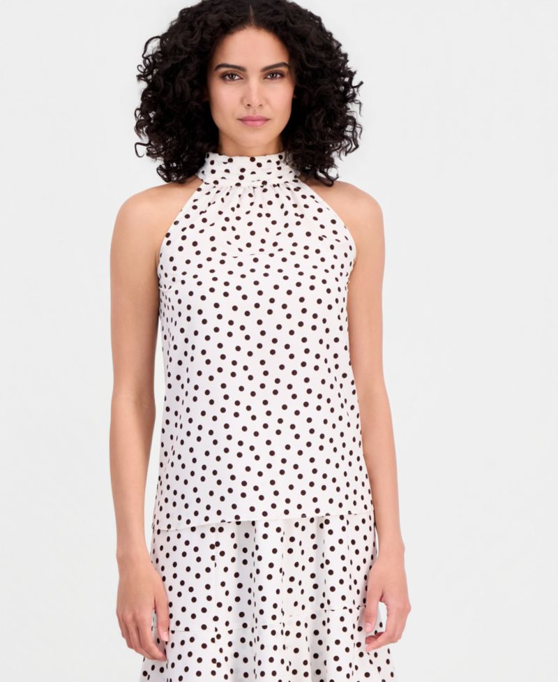Women's Polka-Dot Halter Top