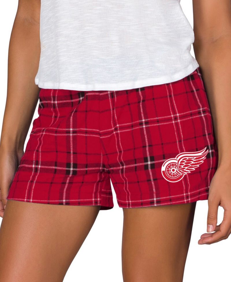 Women's Red/Black Detroit Red Wings Ultimate Flannel Shorts