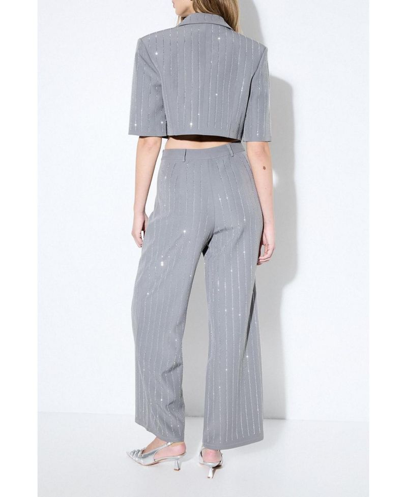 Women's Premium Embellished Straight Leg Pants