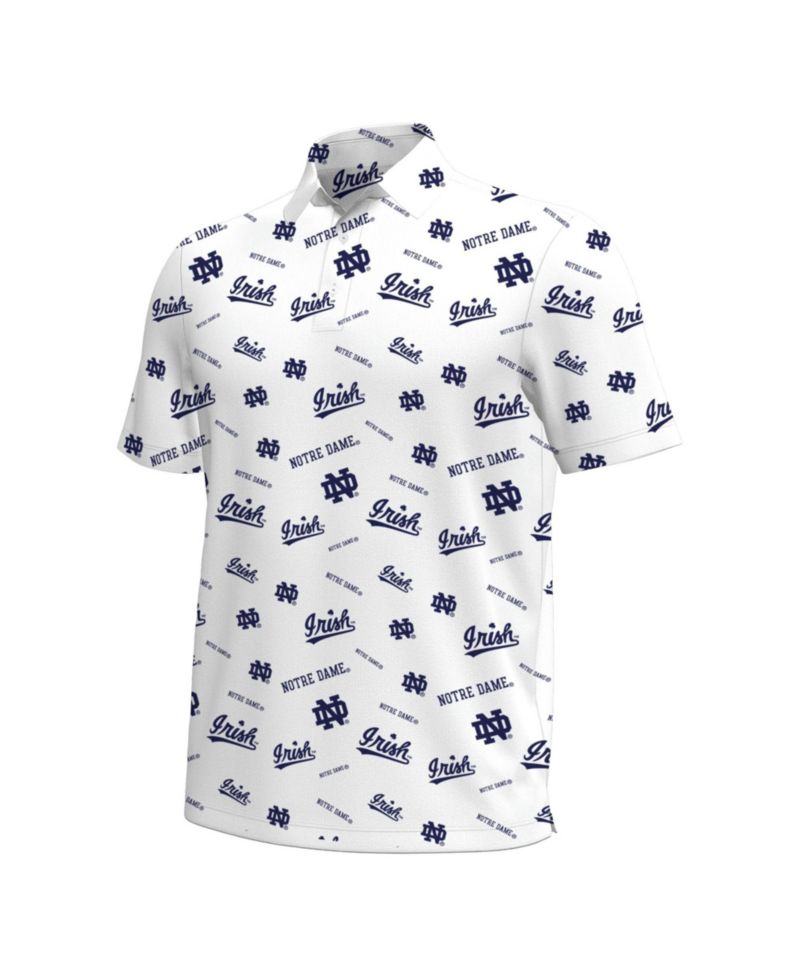 Men's White Notre Dame Fighting Irish Gameday Armourfuse Polo Shirt
