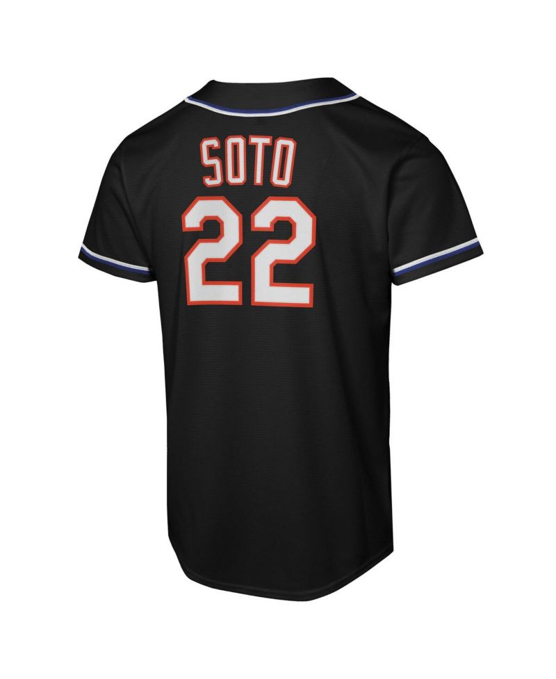 Big Boys and Girls Juan Soto Black New York Mets Fashion Replica Player Jersey