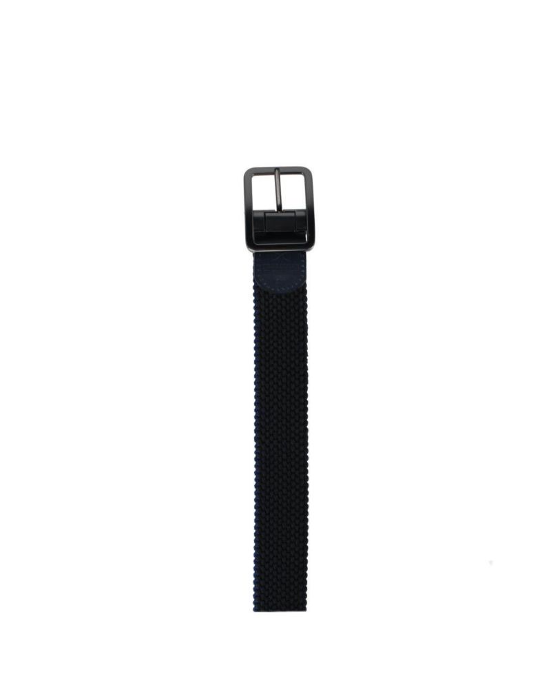 Men's Arturo Black and Blue Striped Reversible 35MM Braided Golf Belt