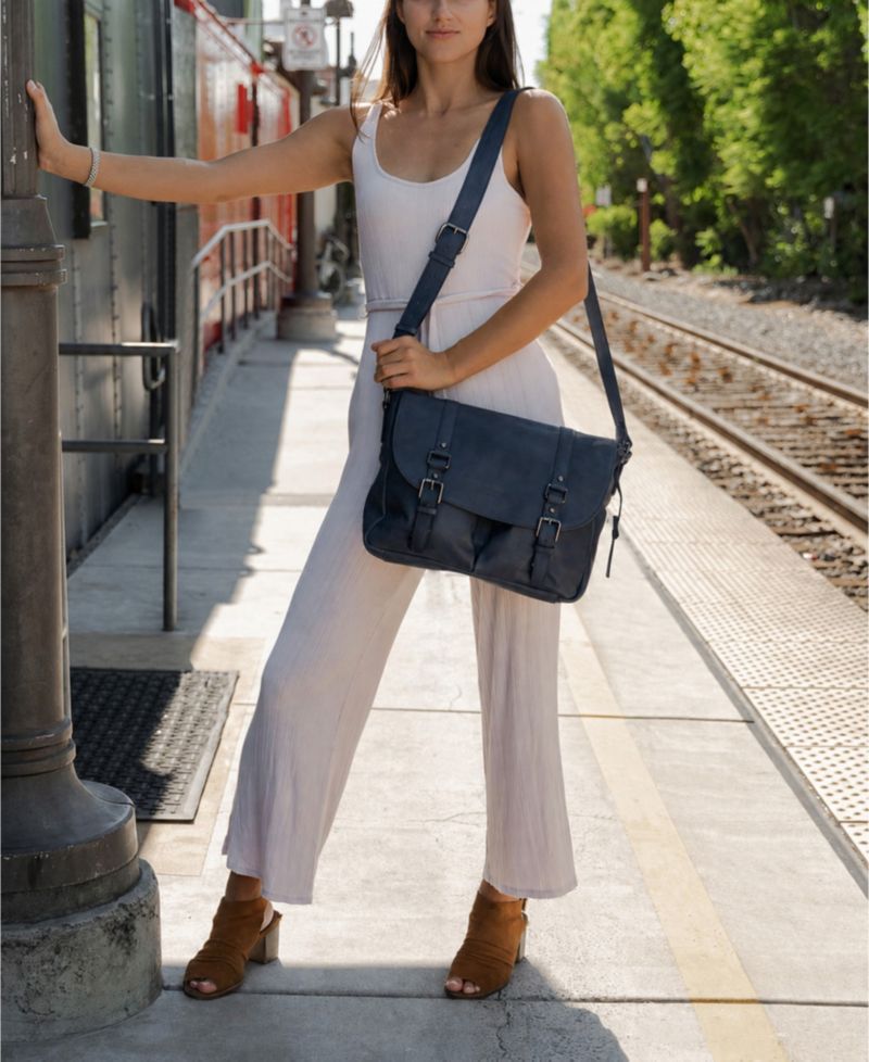 Moonlight Leather Messenger Bag