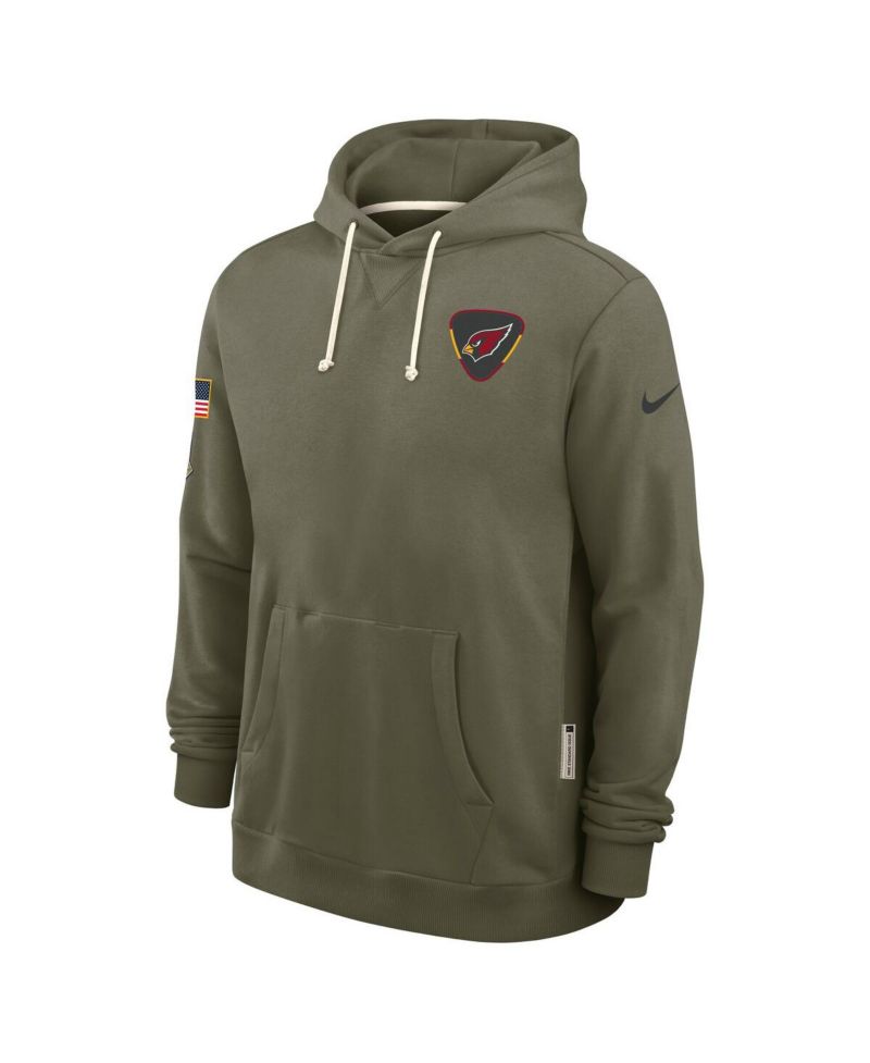 Men's Olive Arizona Cardinals 2025 Salute to Service Sideline Standard Issue Dri-FIT Hoodie