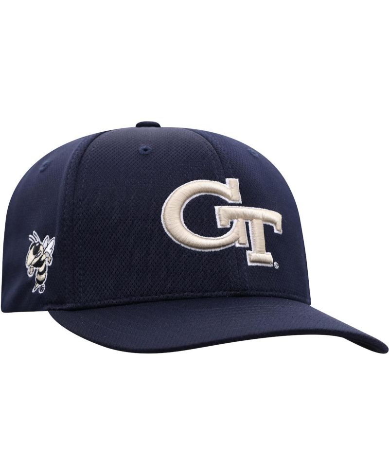 Men's Navy Georgia Tech Yellow Jackets Reflex Logo Flex Hat