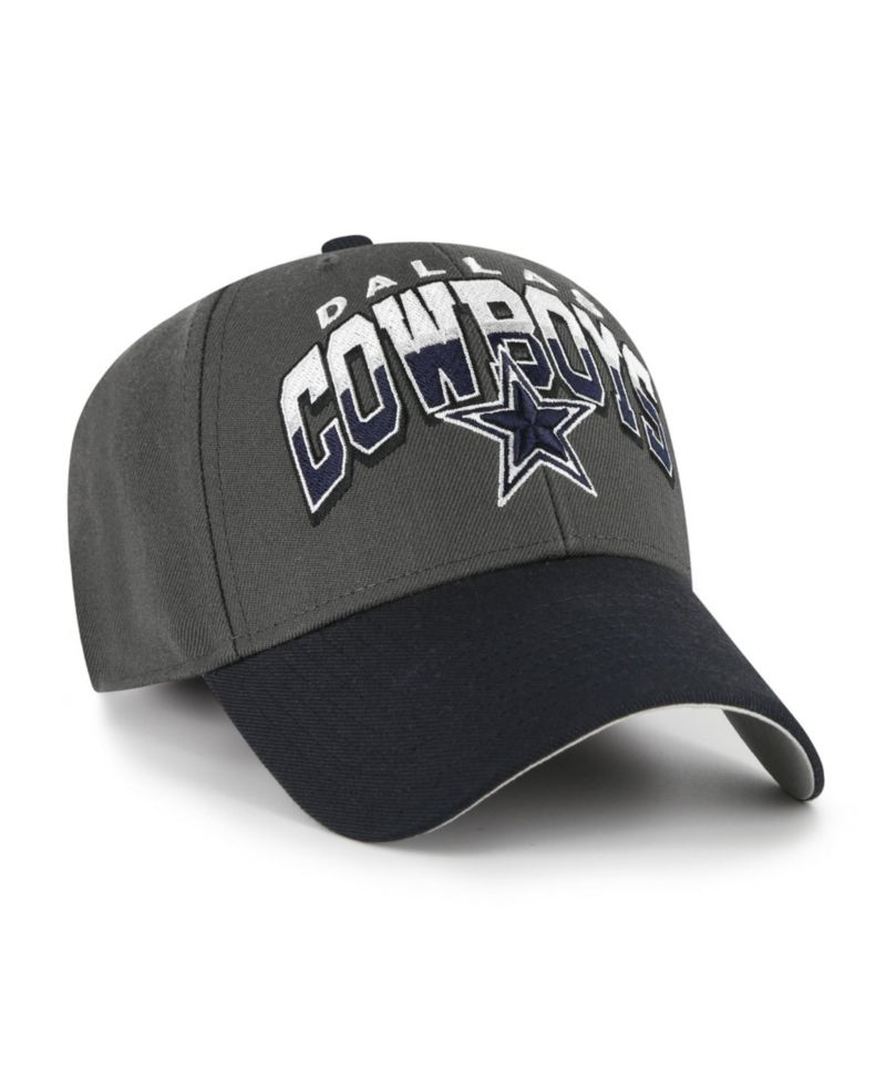 Men's Charcoal Dallas Cowboys Split Block MVP Adjustable Hat