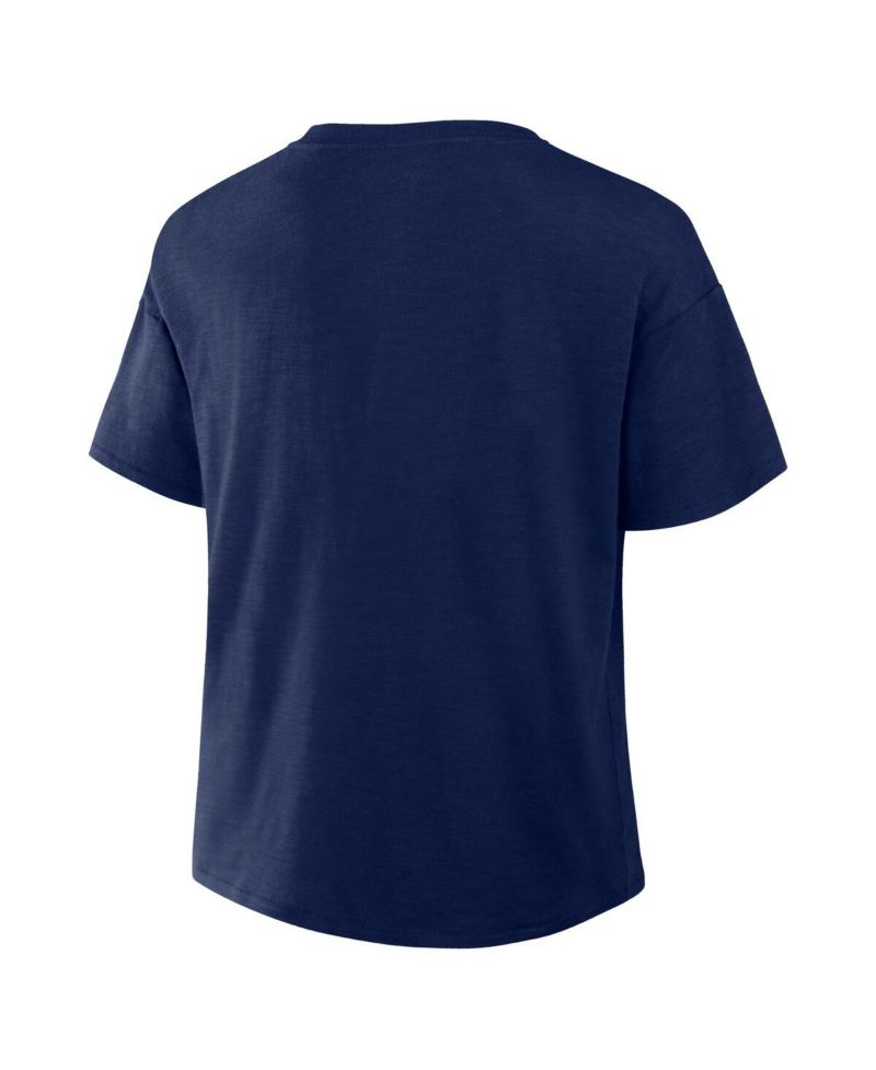 Women's Navy Houston Astros Fan Fave Stadium Slub Boxy T-Shirt