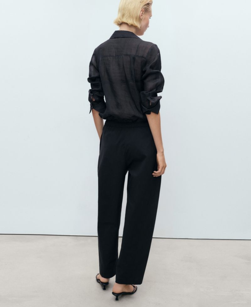 Women's Paper Bag Cotton Pants