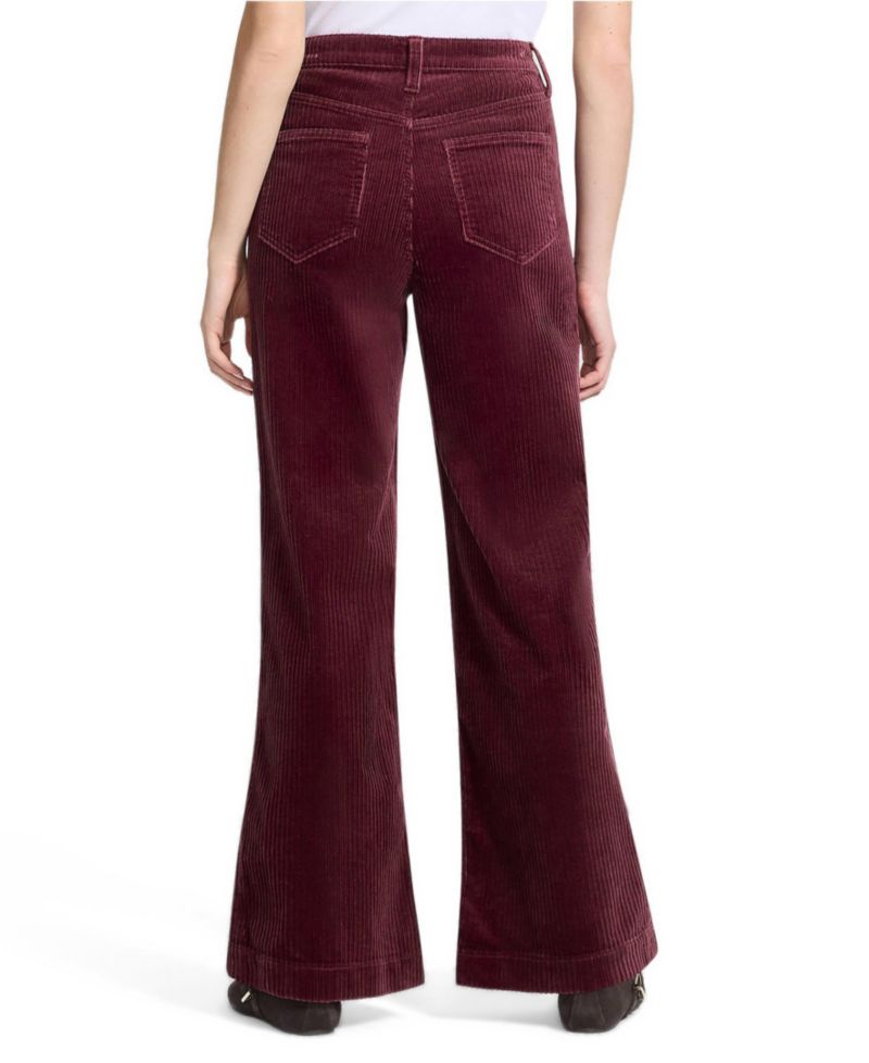Women's High Rise Wide Leg Corduroy Pants