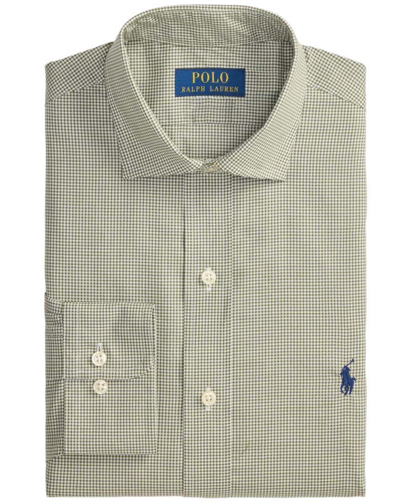 Men's Checked Poplin Dress Shirt