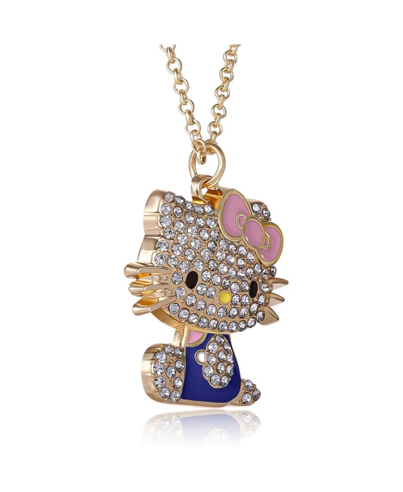 Sanrio Crystal Pendant Necklace - -Tone with Colorful Enamel Accents