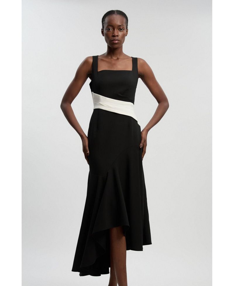 Women's Strappy Asymmetric Maxi Dress