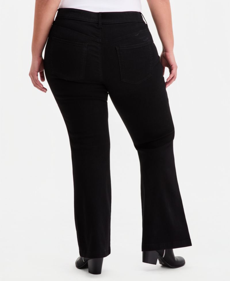 Plus Size Shaping Pull-On Bootcut Jeans