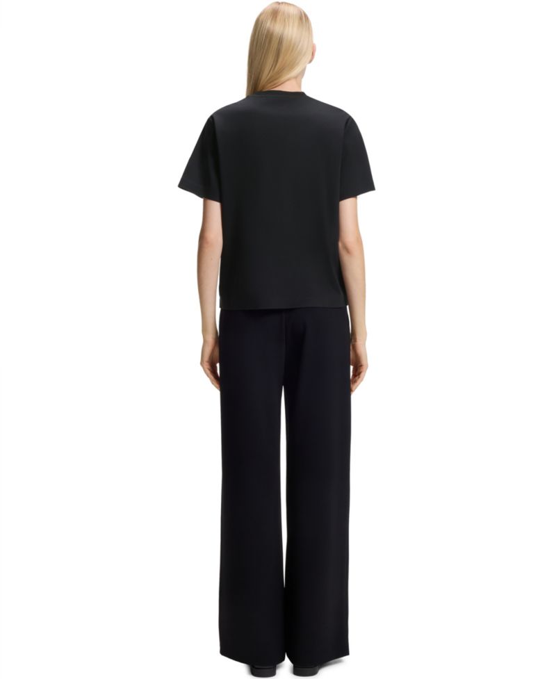 BOSS by Women's Relaxed-Fit Monogram Heavyweight Cotton Sequin-Embroidered T-Shirt
