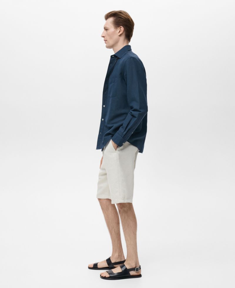 Men's Pocket Linen Shirt