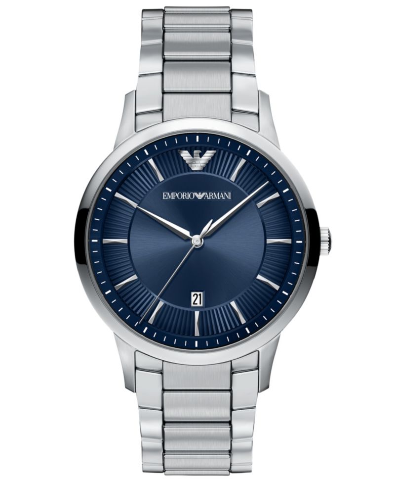Men's Quartz Three-Hand Date Archetipo Stainless Steel Watch 43mm
