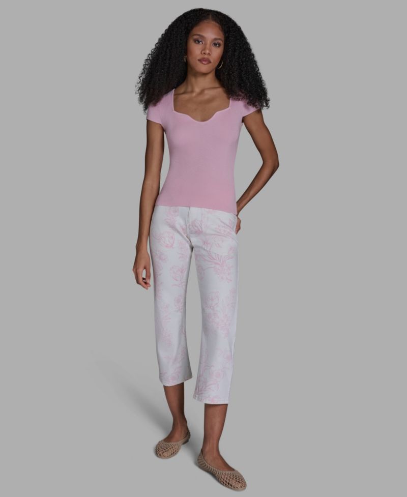 Women's Sweetheart Neck Slim Fit Top