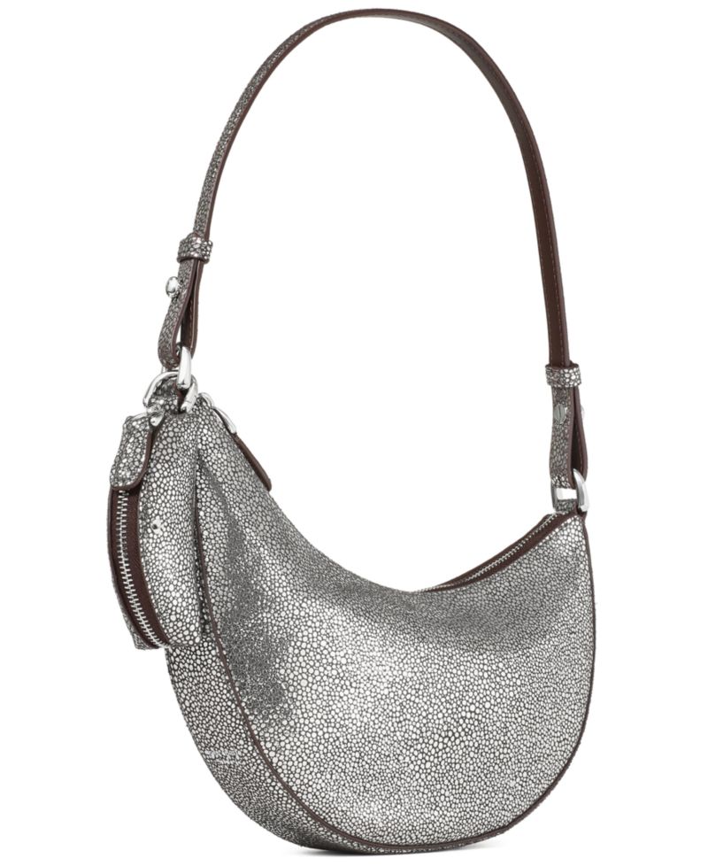 Metallic Dot Printed Small Shoulder Handbag