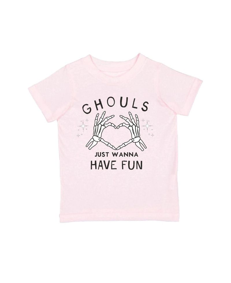 Girls' 4-16 Ghouls Just Wanna Have Fun Short-Sleeve Crewneck Graphic T-Shirt