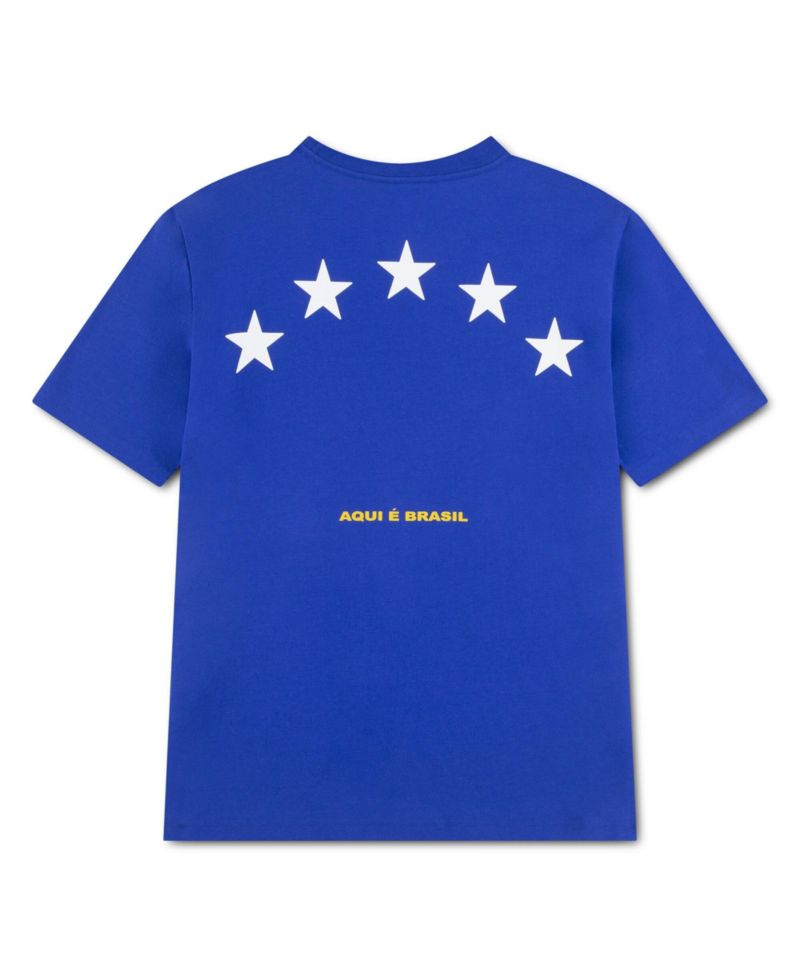 Big Boys and Girls Royal Brazil National Team 5-Star Logo T-Shirt
