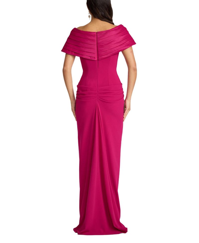 Women's Seraphine Pleated Portrait Collar Gown