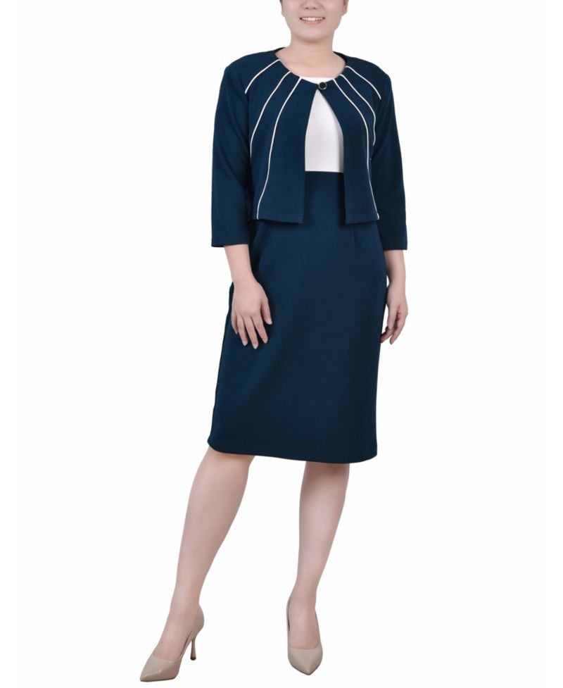 Women's 3/4 Sleeve Two Piece Dress Set