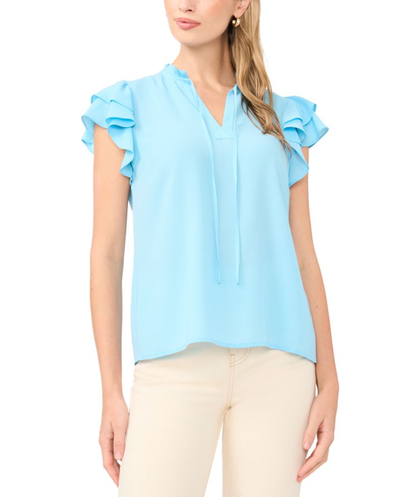 Women's V-Neck Ruffle Top