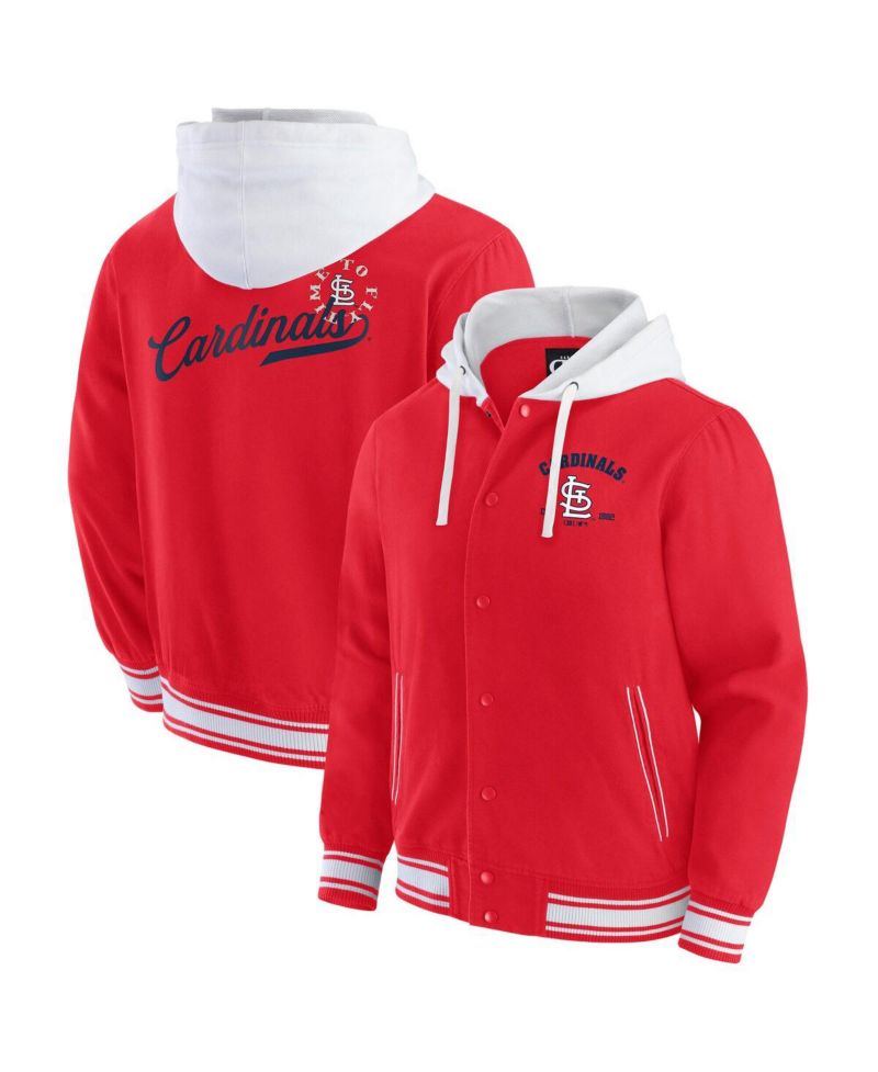 Men's Red St. Louis Cardinals Full-Snap Hooded Jacket