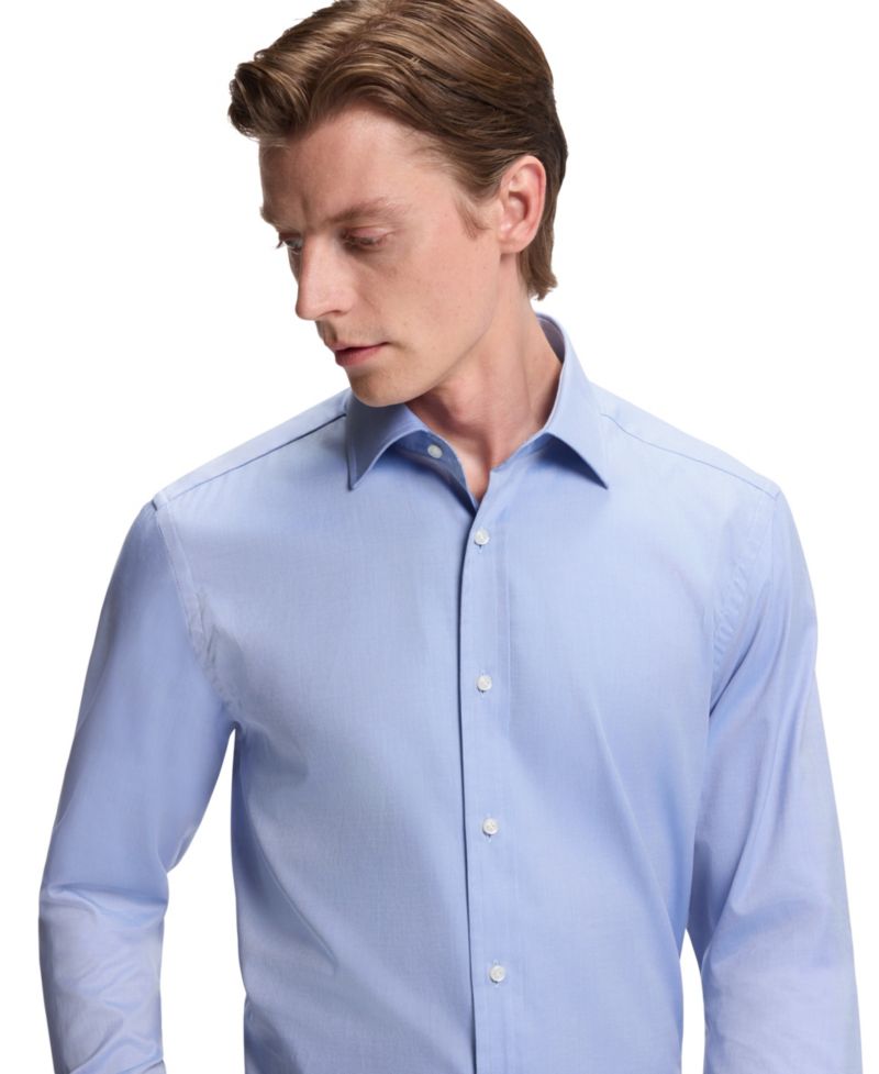 BECKHAM x BOSS Men's Oxford Cotton Slim-Fit Dress Shirt