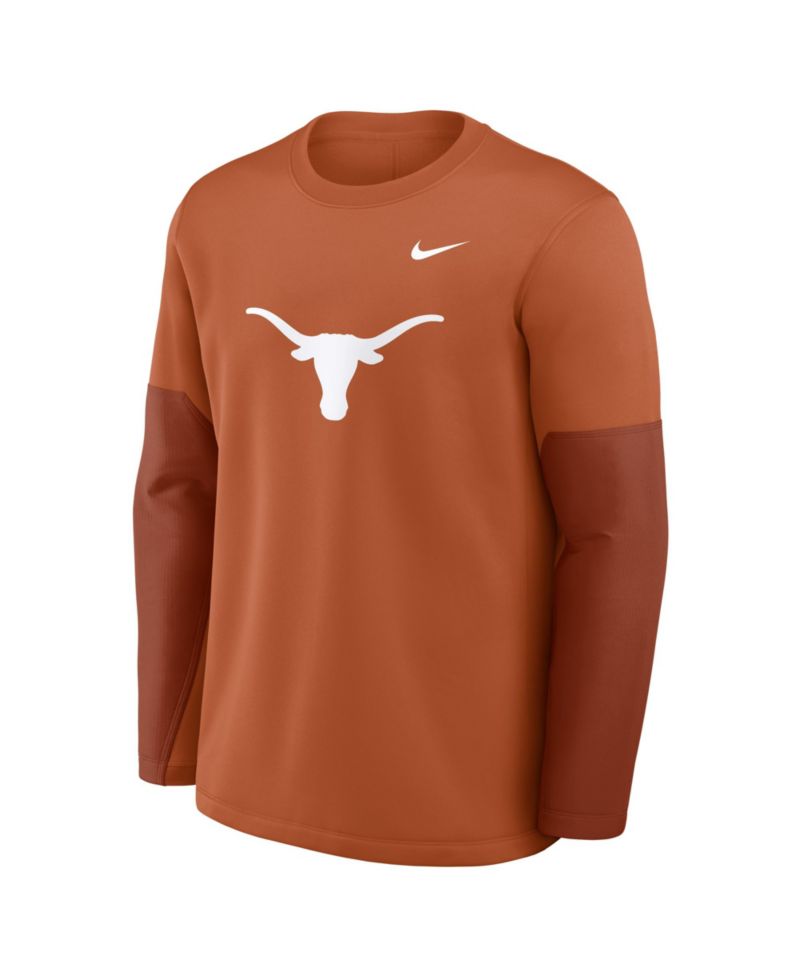 Men's Texas Orange Texas Longhorns 2025 Sideline Coach Performance Long Sleeve T-Shirt