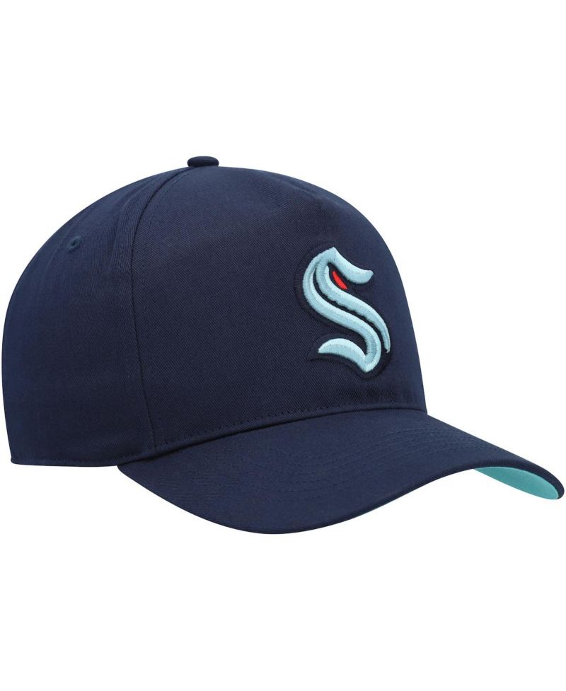 Men's Deep Sea Blue Seattle Kraken Primary Hitch Snapback Hat