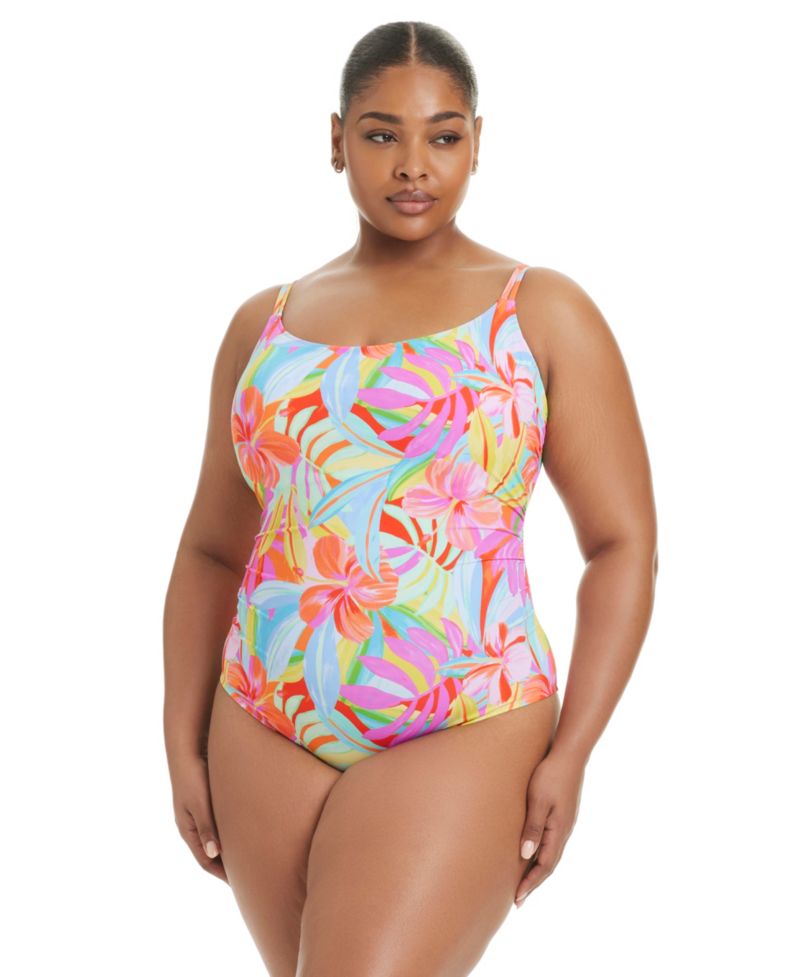 Plus Size Bellissimo Scoop Neck One-Piece Swimsuit