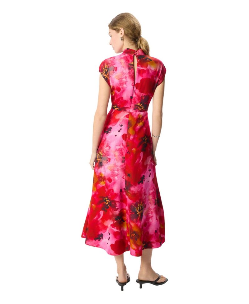 Women's Painterly Floral Midi Dress