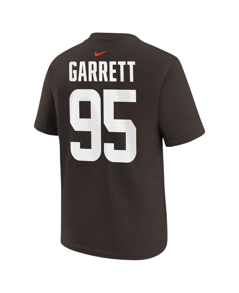 Big Boys and Girls Myles Garrett Brown Cleveland Browns Player Name & Number T-Shirt