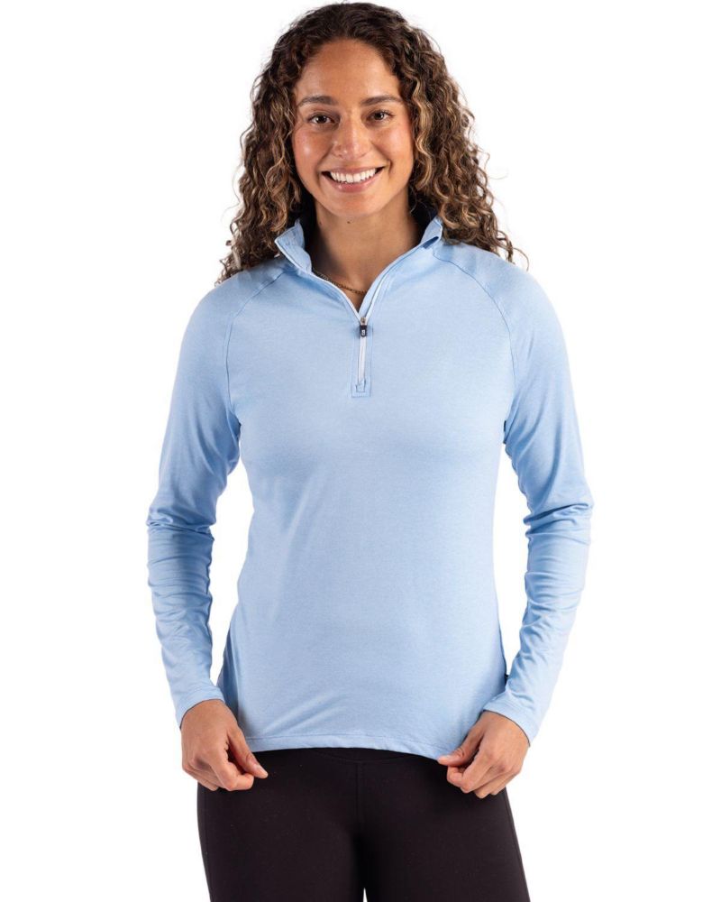 Women's Cutter and Buck Coastline Epic Comfort Recycled Quarter Zip