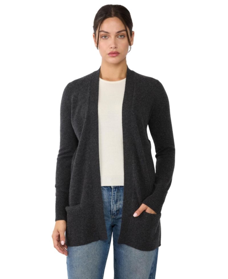 Women's 100% Cashmere Open Cardigan Sweater | Long Cardigan Sweaters