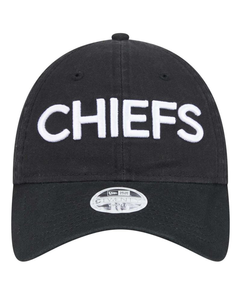 Women's Black Kansas City Chiefs Cece 9TWENTY Adjustable Hat