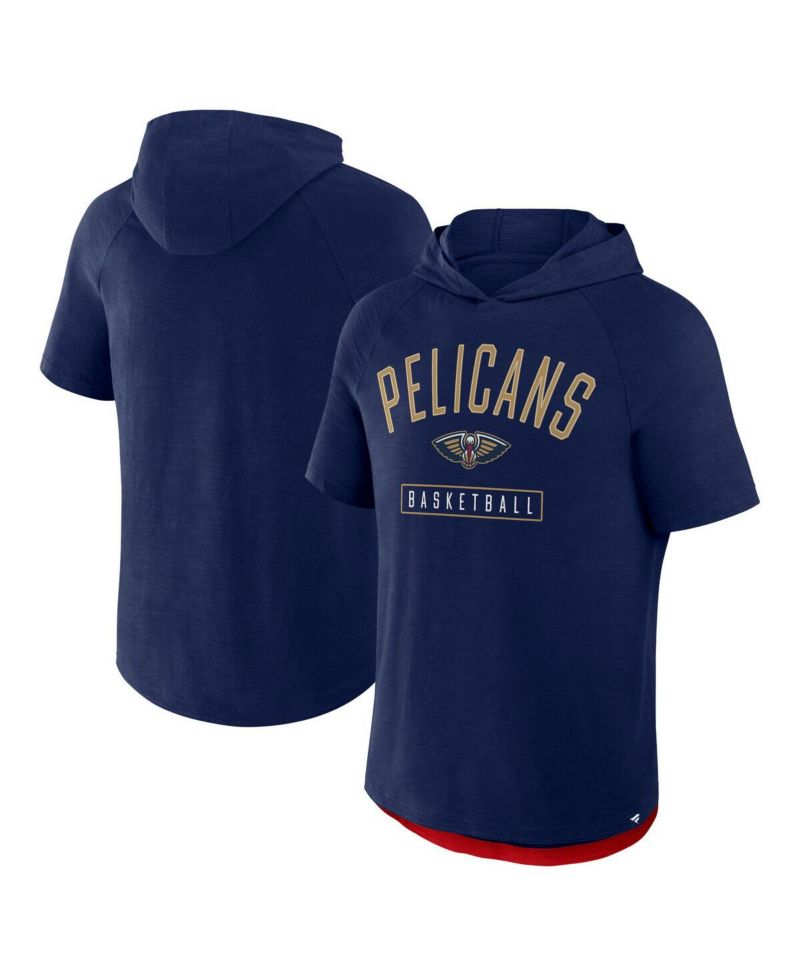 Men's Navy New Orleans Pelicans Pass Legend Raglan Hoodie T-Shirt