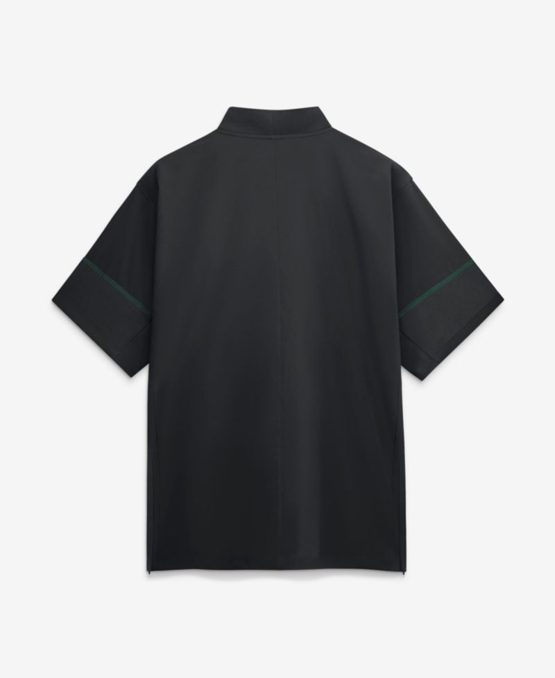 Men's Black Oregon Ducks 2026 Sideline Short Sleeve Quarter-Zip Coach Jacket