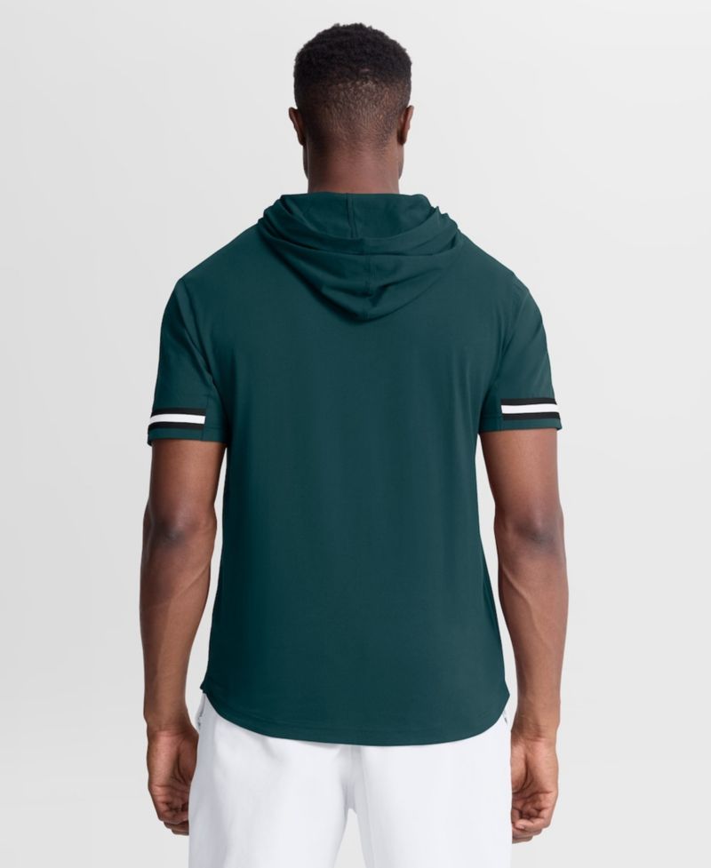 Men's Midnight Green Philadelphia Eagles Optimal Play Short Sleeve Hooded T-Shirt