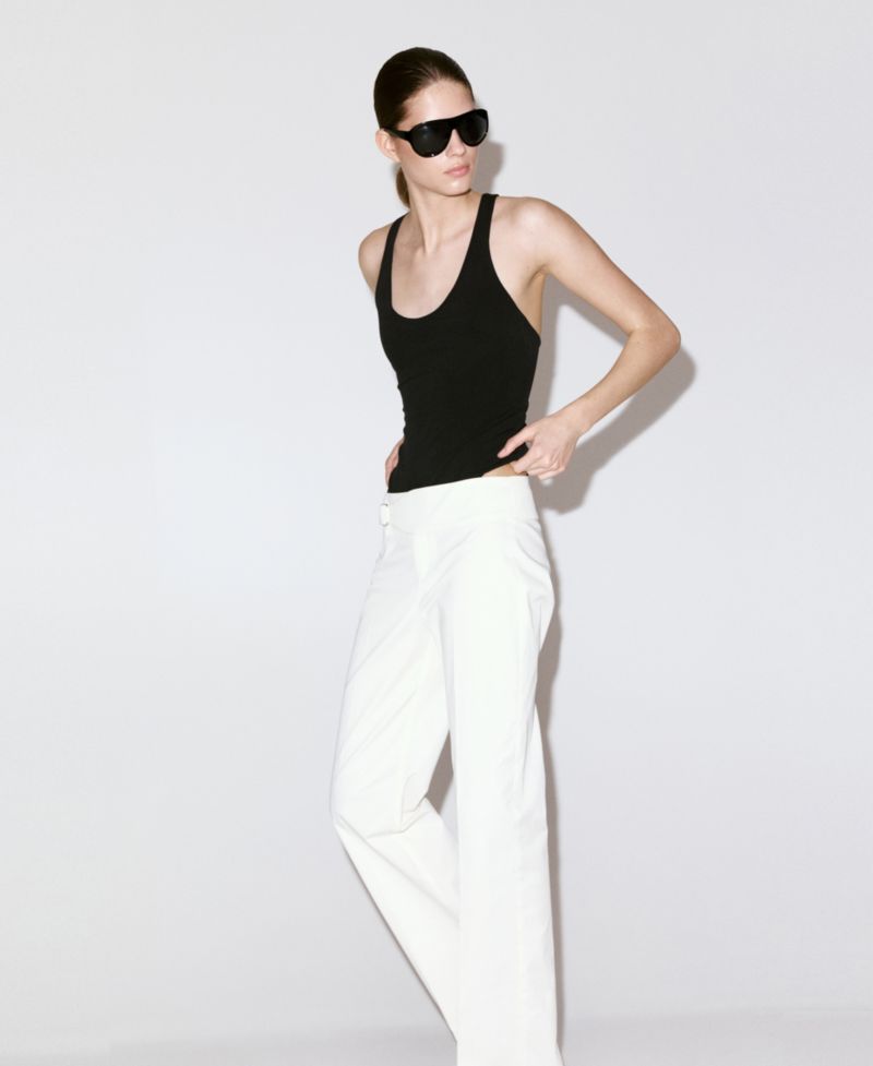 Women's Belt Straight-Fit Pants