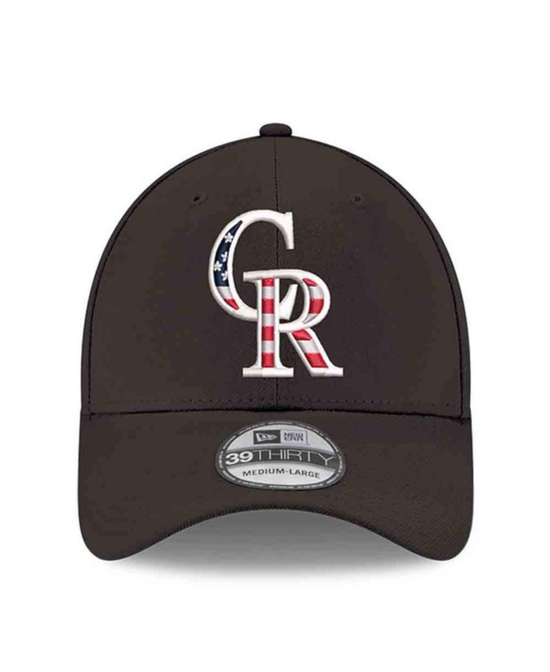Men's Black Colorado Rockies America 250 39THIRTY Flex Hat
